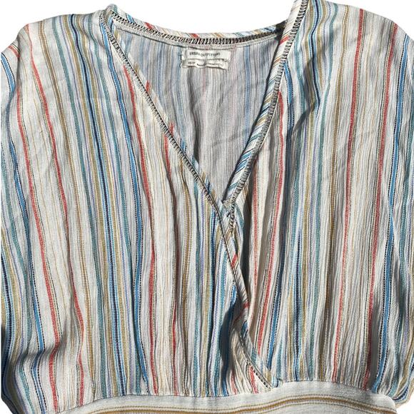 Urban Outfitters Moonstruck Surplice Romper Striped Size Extra Small OB804490 - Picture 7 of 14